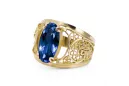 14 Karat Gelbgold Saphir Ring Vintage Schmuck vrc057y